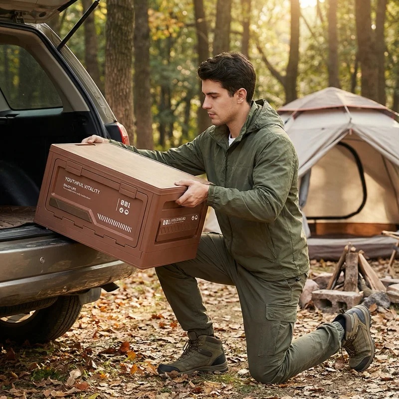 Folding Outdoor Camping Storag - Car Trunk Organizer Foldable Storage Box 评论和价格