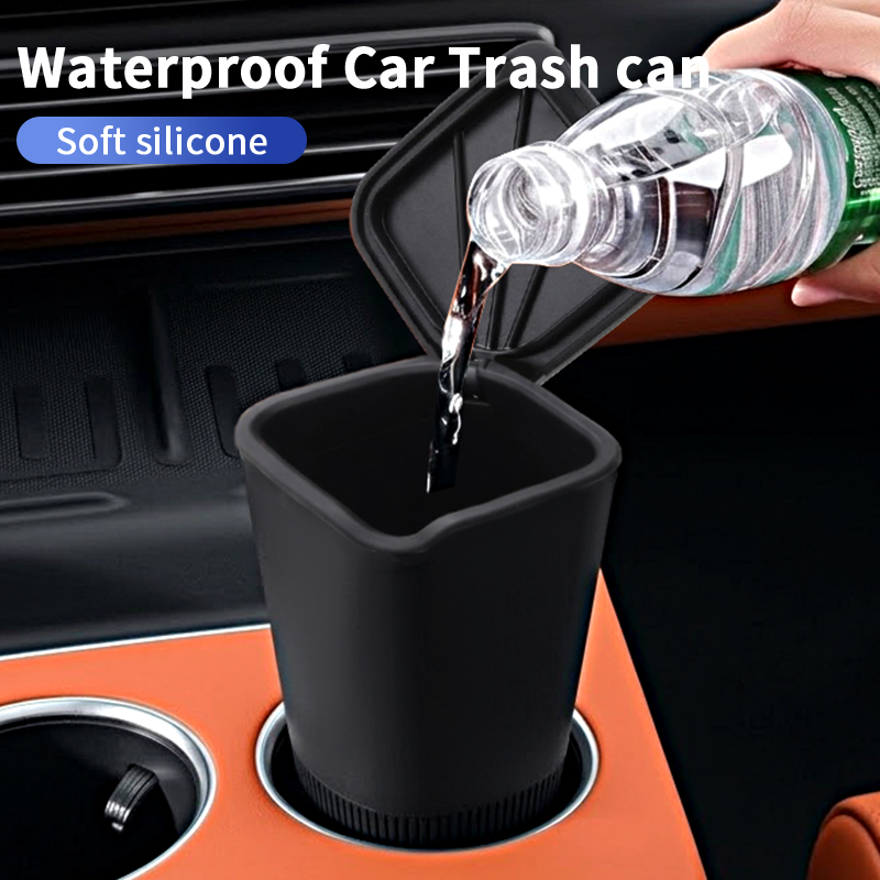 Silicone Car Door Storage Tras - Waterproof Car Trash Can With Lid 评论和价格