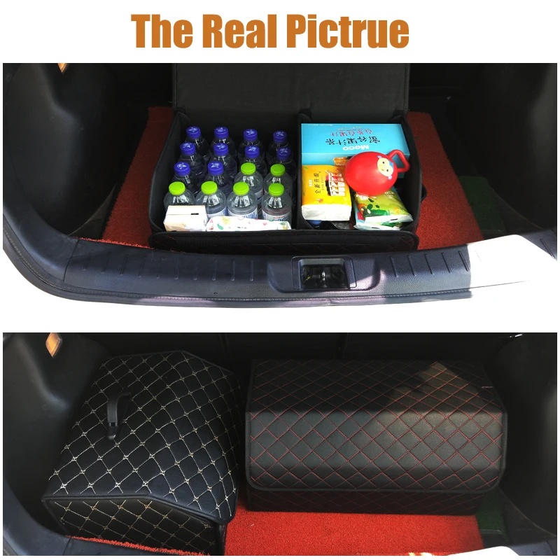 Foldable PU Leather Car Trunk  - Car Trunk Organizer Foldable Storage Box 评论和价格