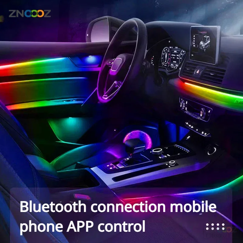 18IN1 Neon Car Interior Ambien - Led Ambient Interior Car Lights App Control 评论和价格