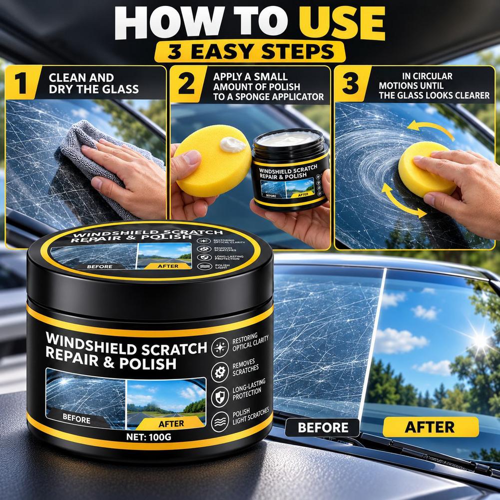 1pc Glass Scratch Repair Paste - Car Scratch Repair Polishing Wax Paste 评论和价格