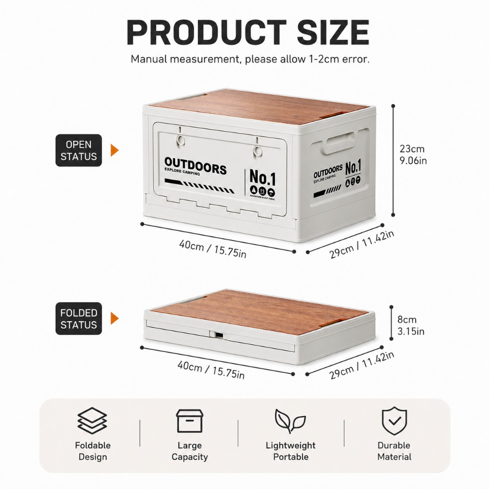 Camping Folding Storage Box wi - Car Trunk Organizer Foldable Storage Box 评论和价格