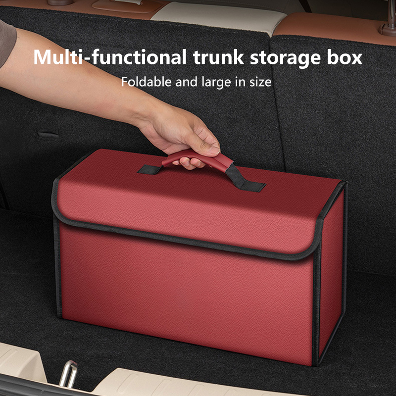 Car Leather Trunk Organizer Fo - Car Trunk Organizer Foldable Storage Box 评论和价格