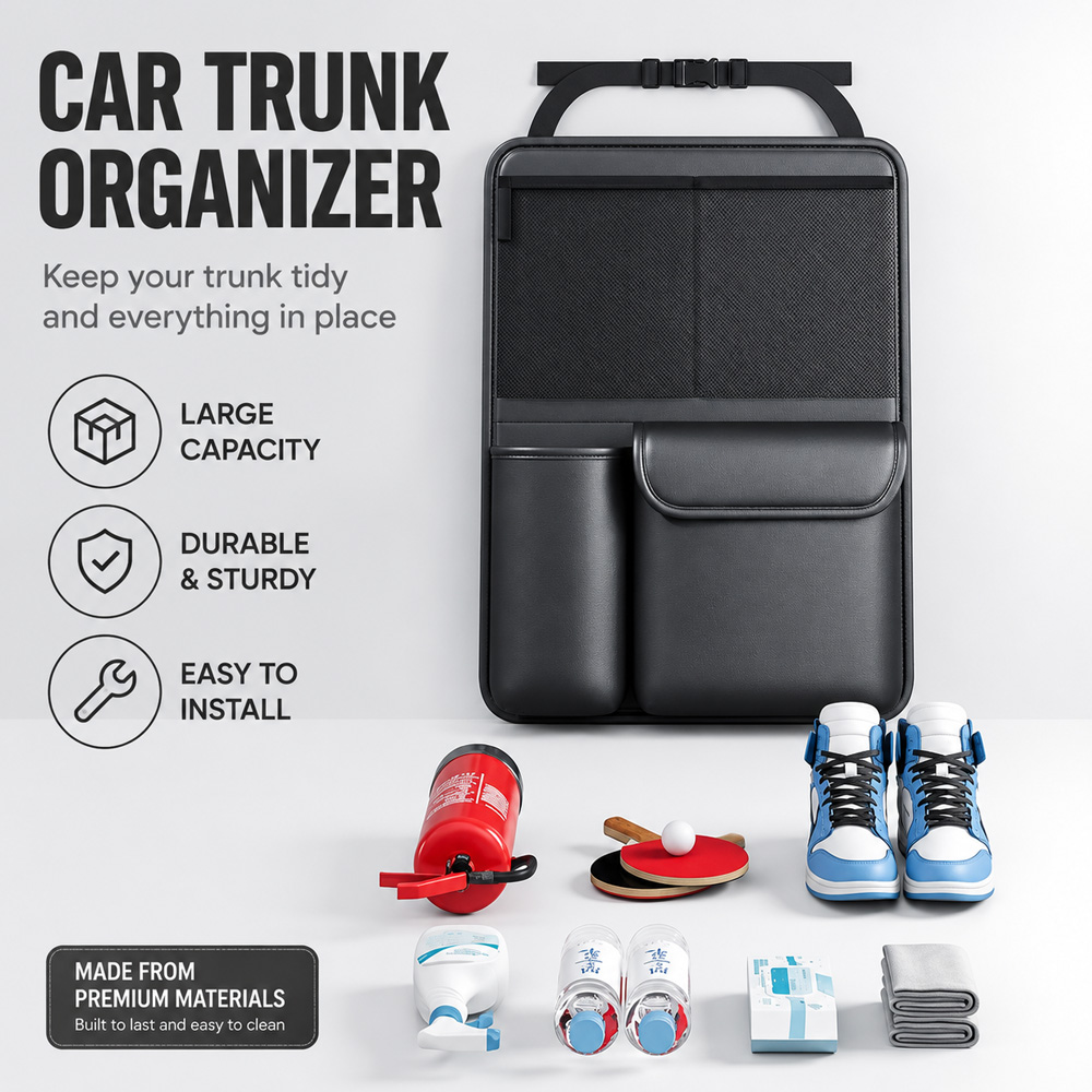 1Pc Kcimo Hanging PU Leather C - Car Trunk Organizer Foldable Storage Box 评论和价格